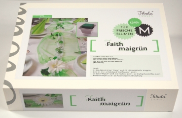 Fibula[Style]® Komplettset "Faith maigrün" für Frischblumen Größe M