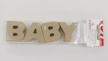 Pappmache`-Mini-Buchstaben-Set "Baby"