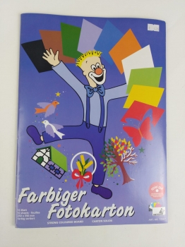 Mappe Fotokarton 10 x farbig sortiert