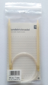 Rundstricknadel Bambus 7 mm / 60 cm