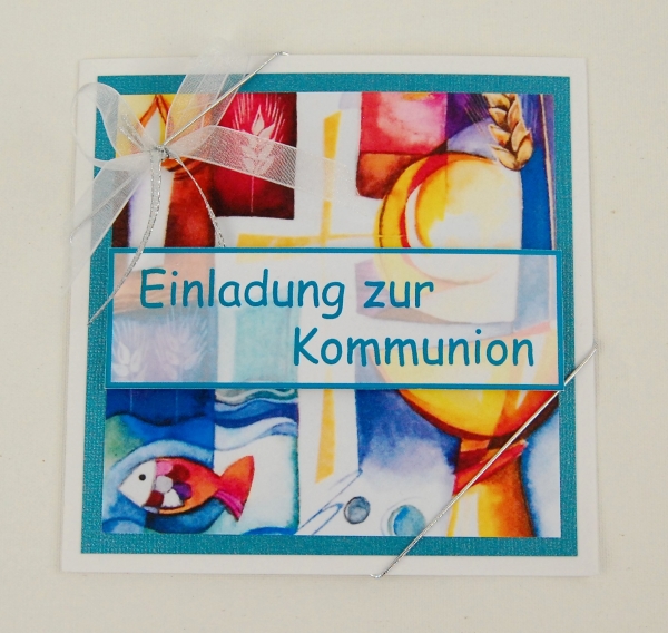 Einladung zur Konfirmation/Kommunion "Modern Art"