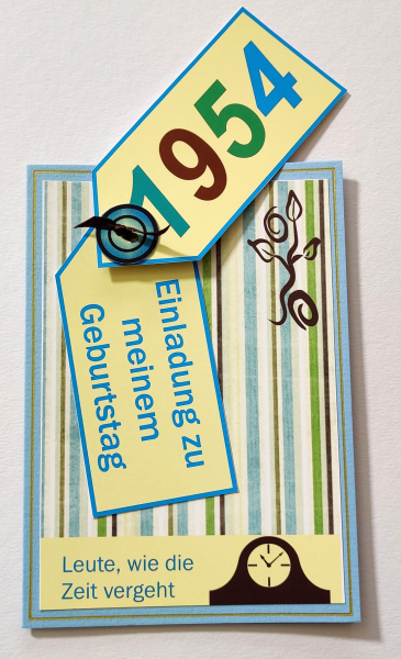 Fröhliche Einladungskarten zum 70. Geburtstag *1954*